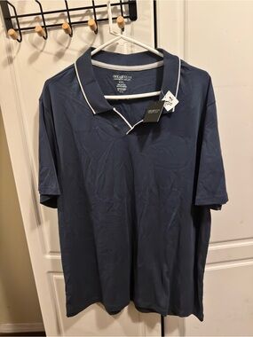 Kenneth Cole Navy Polo with White Piping